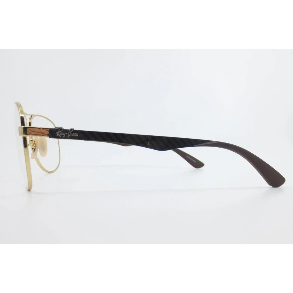 Ray-Ban Tech RB 8313 001/51 Gold Carbon Fiber Aviator Eyeglass Frames 61-13 140